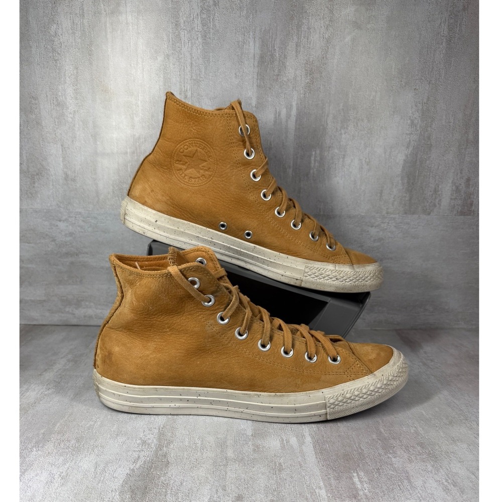 Converse Chuck Taylor All Star High Top Tan Leather Sneakers 157522C Mens 9 - Picture 5 of 8